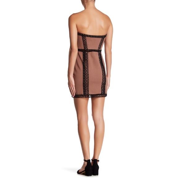 Free People City Lights Mink Strapless Dress NWOT - Picture 3 of 7